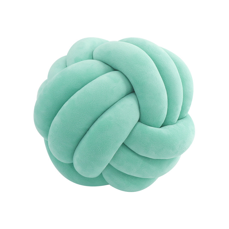 Picture of Ins Popular Three-Strand Rope Knotted Round Ball Home Fabric Creative Hand-Woven Decorative Pillow Cushion Lumbar Cushion