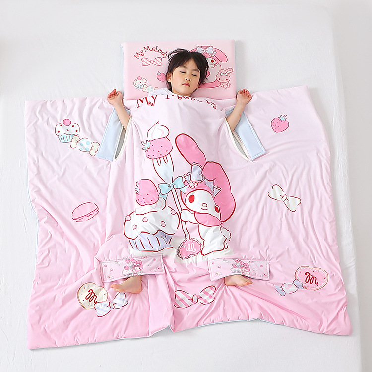 Picture of Class A children's kick-proof quilt artifact summer thin baby sleeping bag big child belly silk summer quilt air conditioning quilt