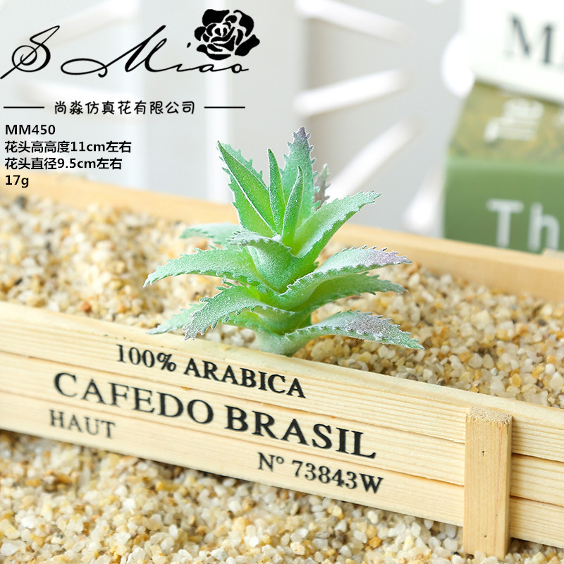 Picture of 003 Flocked Green Succulent Flower Head Creative DIY Supplies Bonsai Accessories Artificial Flower Jinhua Factory Direct Supply