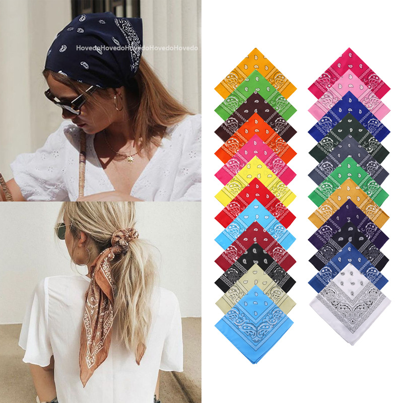 Amazon Europe and America Outdoor Riding Multifunctional Turban Cashew Flower Square bandana Magic Turban