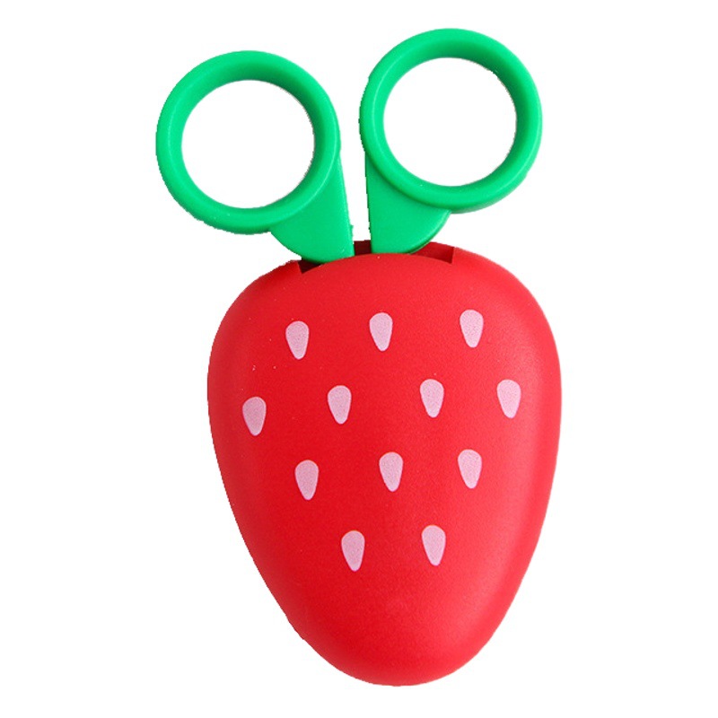 Children's Cartoon Fruit Magnetic Scissors Multifunctional Safety Small Scissors Student Handmade Paper-cut Mini Scissors Now