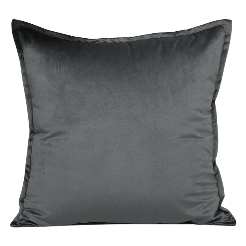 Nordic simple solid color Dutch velvet edge pillow case cross-border export velvet flying edge craft sofa cushion cover