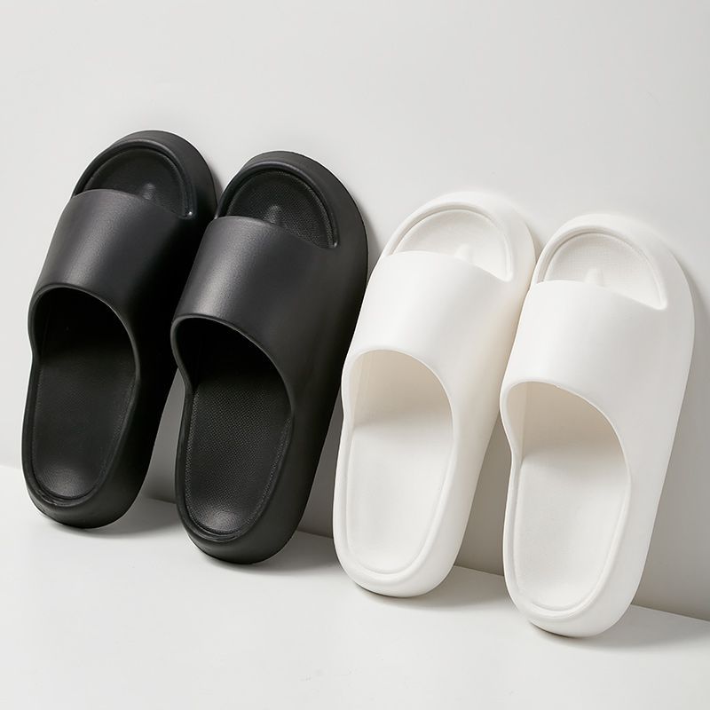 Feeling Slippers Men's Summer 2025 New Indoor Home Thick Bottom Bathroom Non-slip Mute Couples Sandals Women