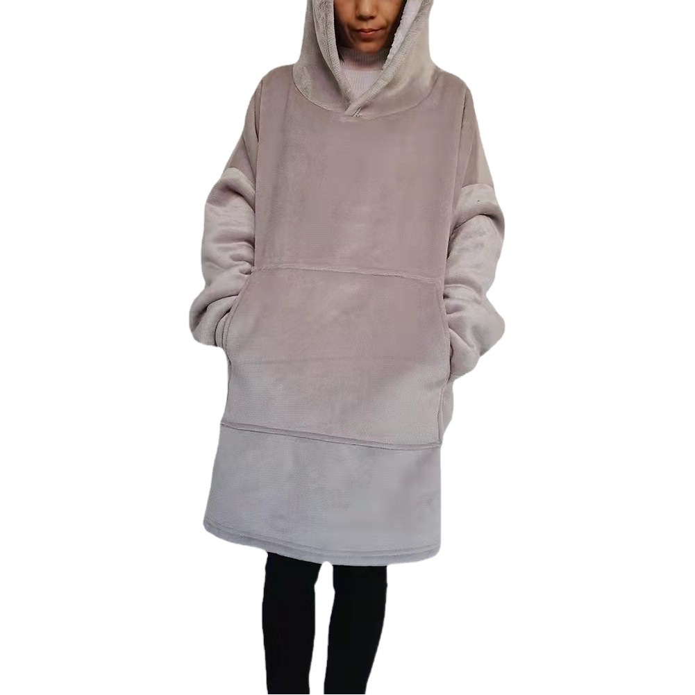 Lazy TV Blanket hoodie blanket Cold-proof TV Blanket Thickened Pullover Lamb Fleece Fleece Warm Clothes