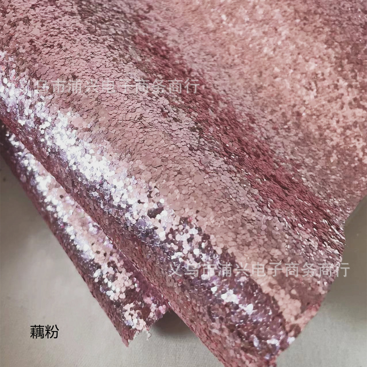 Picture of Pu Leather Glitter Coarse Powder Glitter Fabric Glitter Fabric Large and Small Hexagonal Pieces