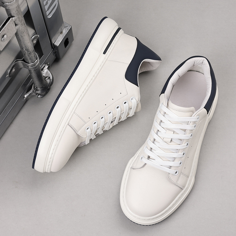 High-tech men's shoes non-slip all-match fashion Kunkun shoes casual shoes men's sports white shoes thick-soled leather board shoes