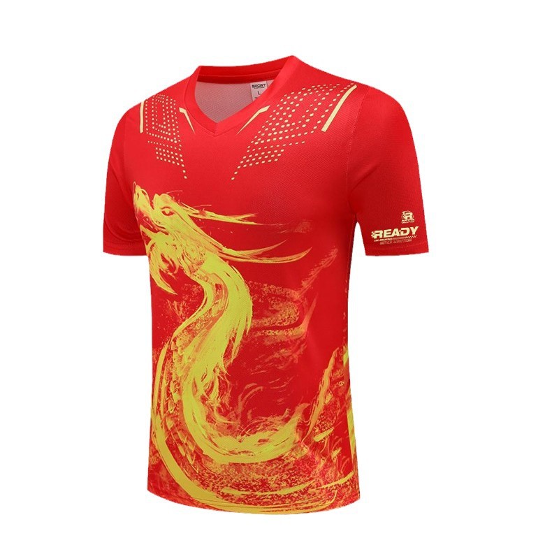 Picture of [Zhengxiang Factory] New Table Tennis Suit Men's Suit Quick-Drying Women's Short-Sleeved Summer Volleyball Tennis Badminton Suit