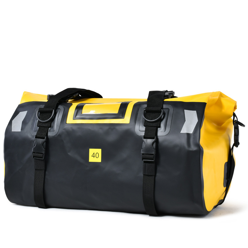 Picture of Waterproof Bag PVC Large Capacity Tail Bag Riding Backpack Packing Bag Motorcycle Camping Storage Bag Foreign Trade Motorcycle Back Seat Bag