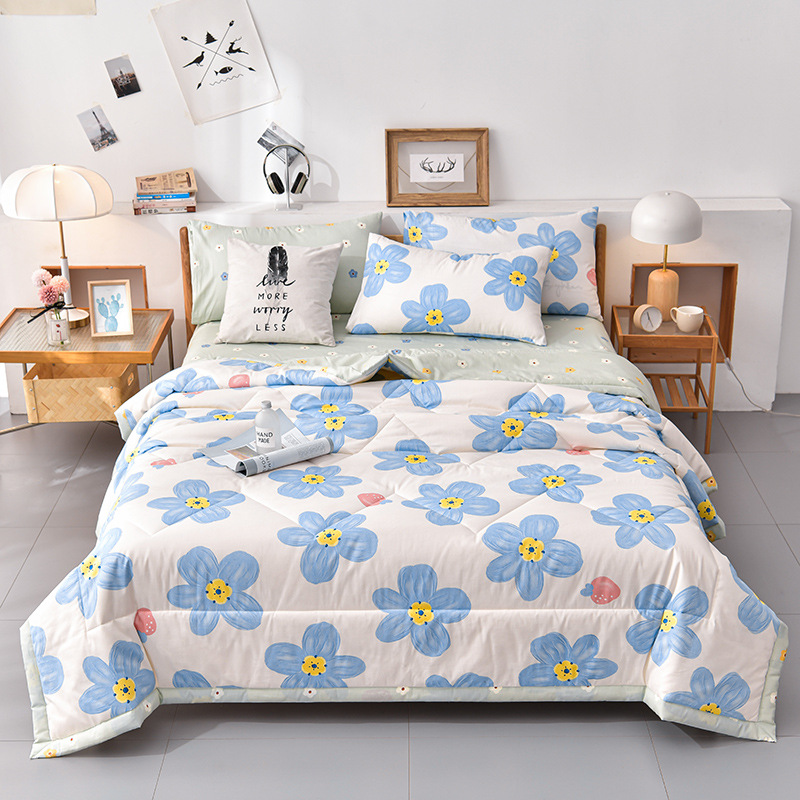 Picture of Air-Conditioning Quilt, Summer Cool Quilt, Thin Single and Double Washed Cotton Summer Quilt, Gift Box, Kidsren's Quilt, Sales Quilt, Machine Washable