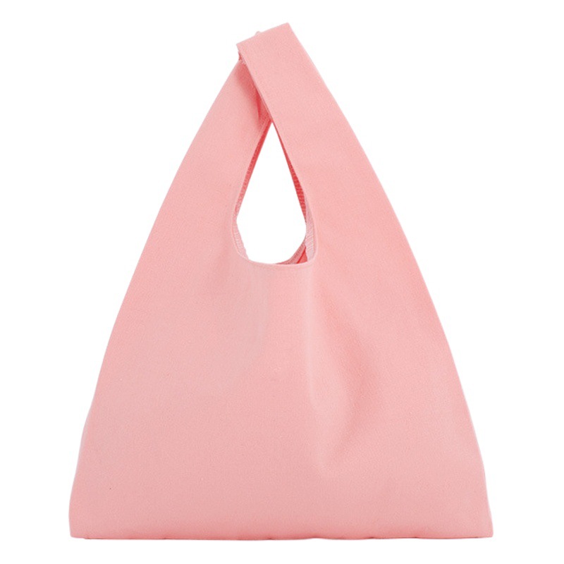 New color blank vest portable canvas bag Japanese artistic multi-functional Bento small sundries storage wrist bag