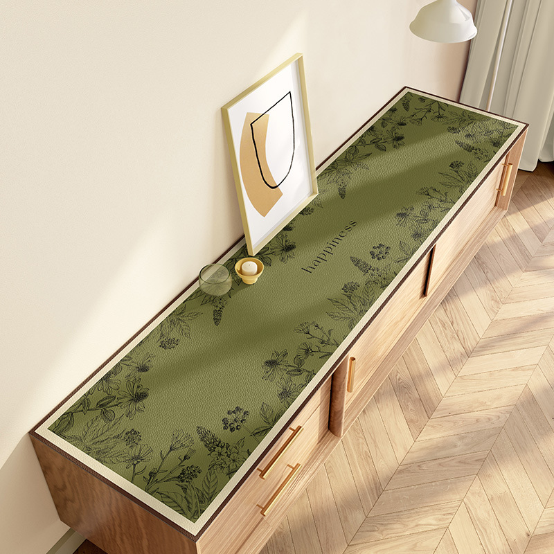 American Style TV Cabinet Table Mat Cover Cloth Long Tablecloth Table Top Protection Mat Light Luxury High-end Sideboard Desktop Mat
