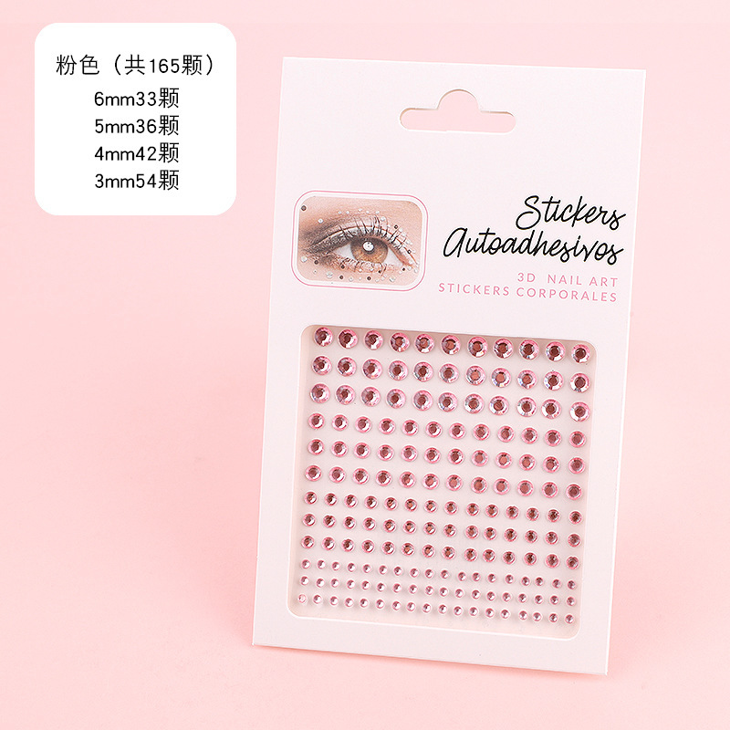 Picture of In stock cross-border hot acrylic eyebrow sticking Diamond 3456mm face sticker performance Color Diamond Crystal acrylic eye corner tears