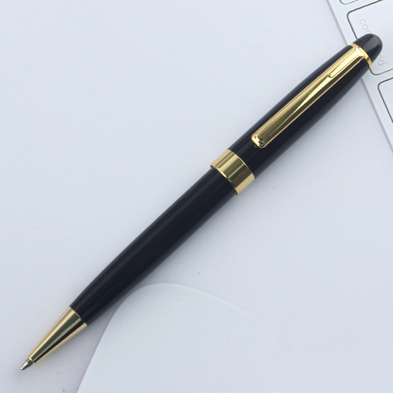 Picture of Advertising Gift Metal Ballpoint Pen Printing LOGO Rotating Ballpoint Pen Business Customized Neutral Metal Pen Wholesale