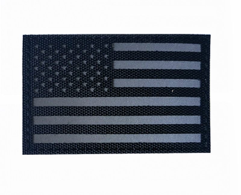 Picture of Haike Outdoor Spot Laser Cut American Ir Reflective Tactical Morale Badge Reflective Velcro Strip Flag
