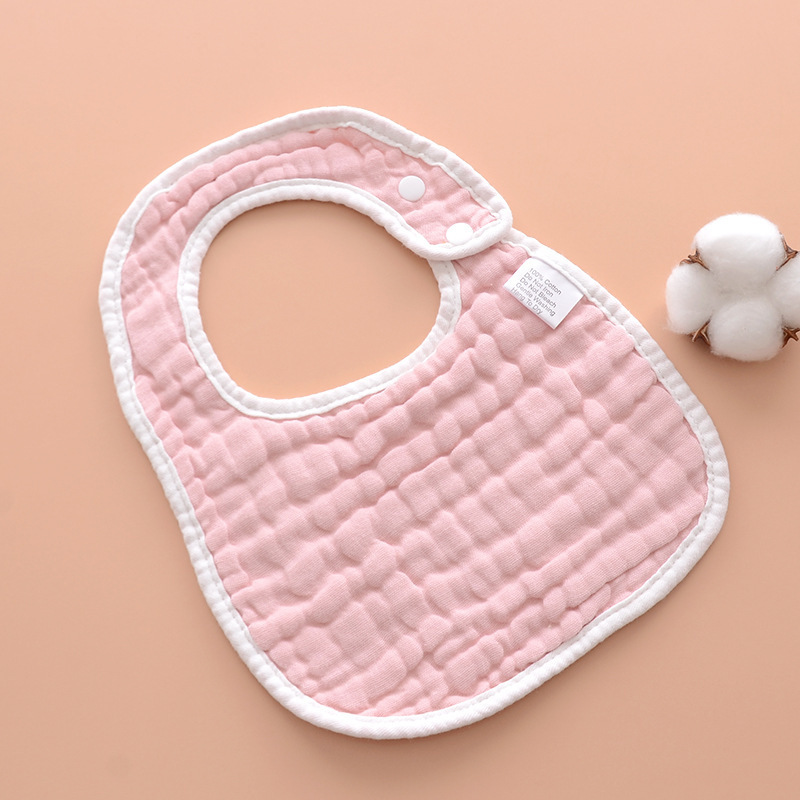 Picture of U-Shaped Bib, 8 Layers of Thickened Cotton Gauze, Plain Color, Unisex Newborn Baby Anti-Spit-Up Bib, Baby Drool Towel
