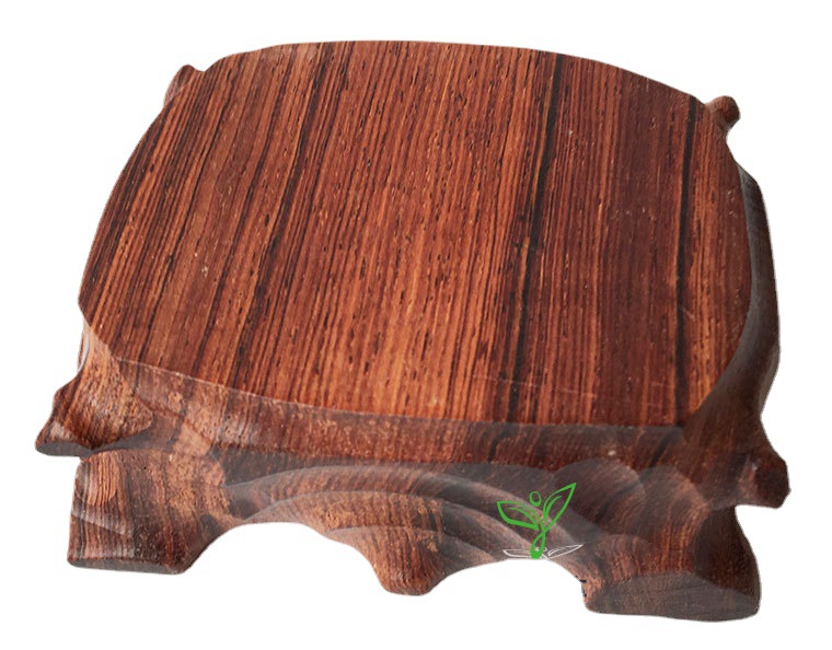 Picture of Teapot Vase Basin Purple Sand Teapot Buddha Statue Incense Burner Strange Jade Head Solid Wood Ornaments Mahogany Base Wholesale