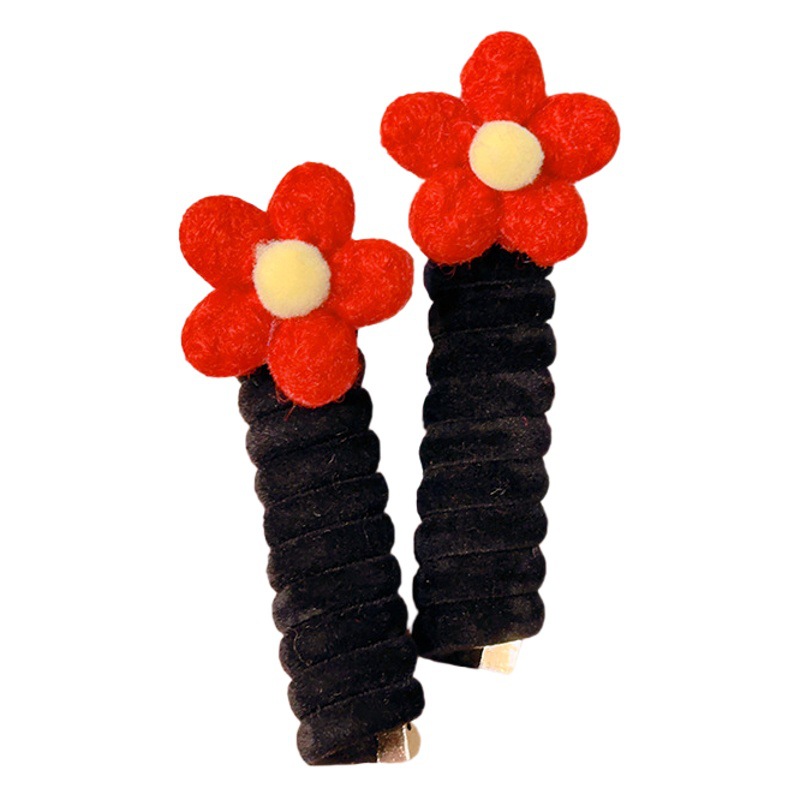 Plush new year children's hair accessories rich phone line hair band hair rope Velvet Cherry bow rubber band hair band