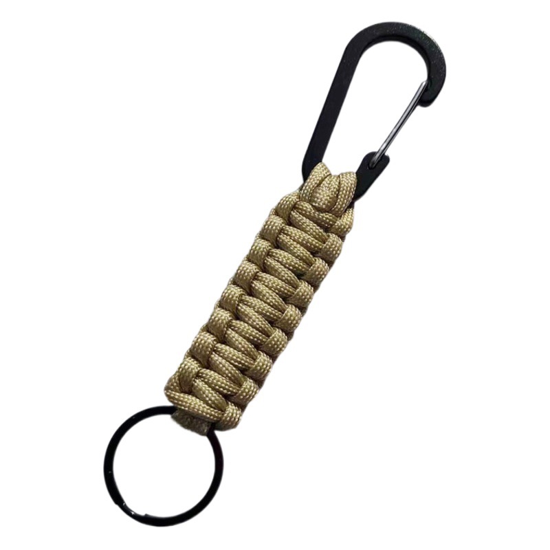 Keychain Lanyard Seven-Core Paracord Carabiner Multifunctional Anti-Lost Hook Survival Outdoor Keychain Camouflage