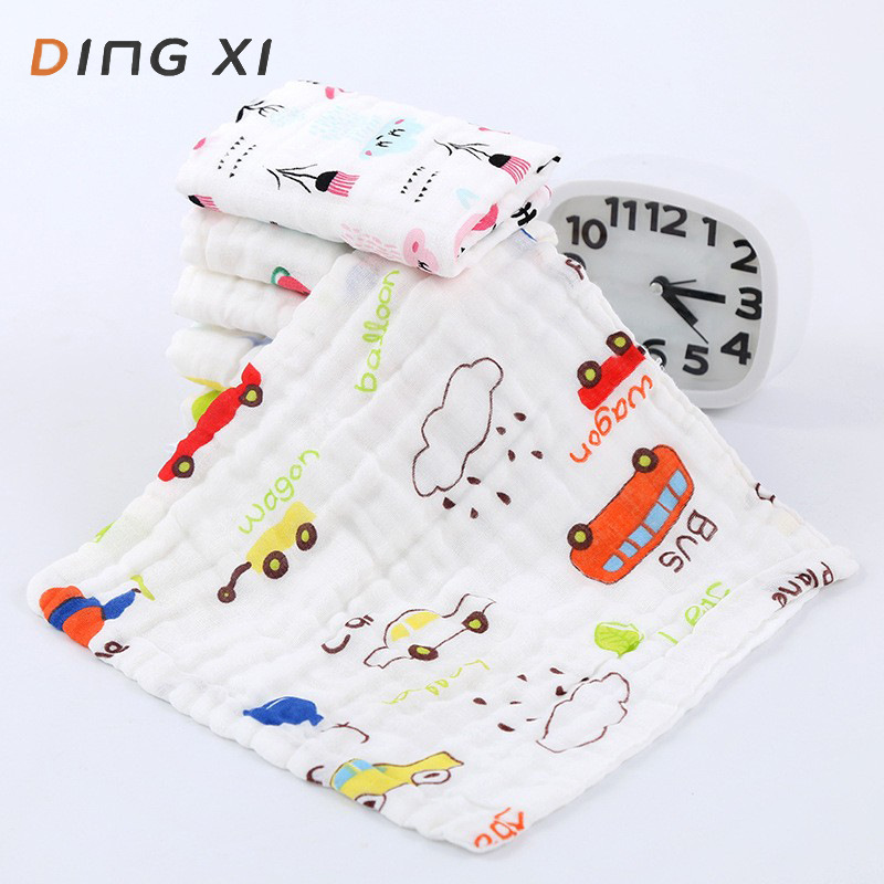 6 layer gauze children's towel 25*50 cotton wholesale a baby products wash face square cotton towel