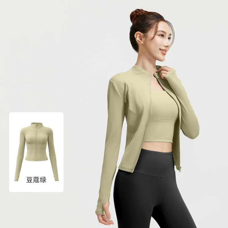 Picture of Juyitang's New Nude Yoga Jacket Slimming Breathable Running Fitness Sports Jacket for Women
