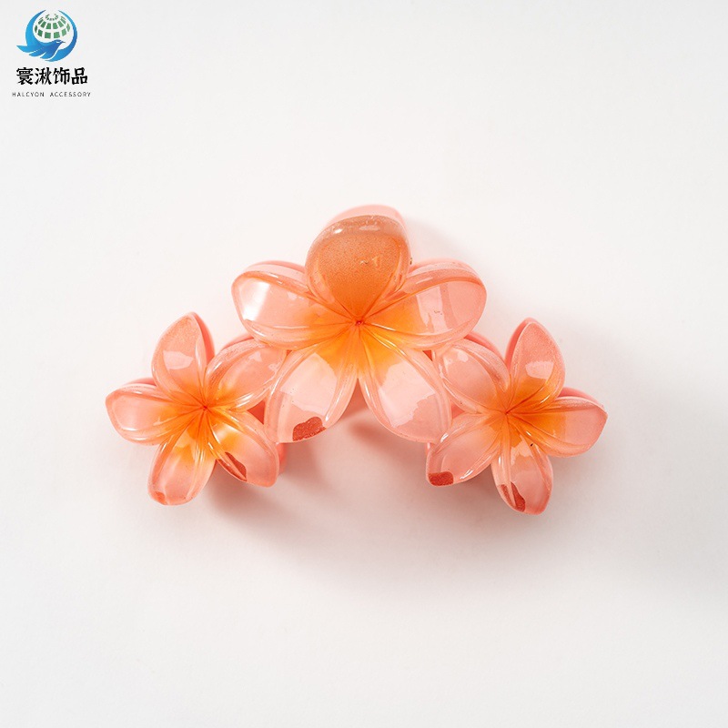 Picture of Cross-border egg flower clip large high-grade gradient Flower hairpin back head updo ponytail shark clip headdress