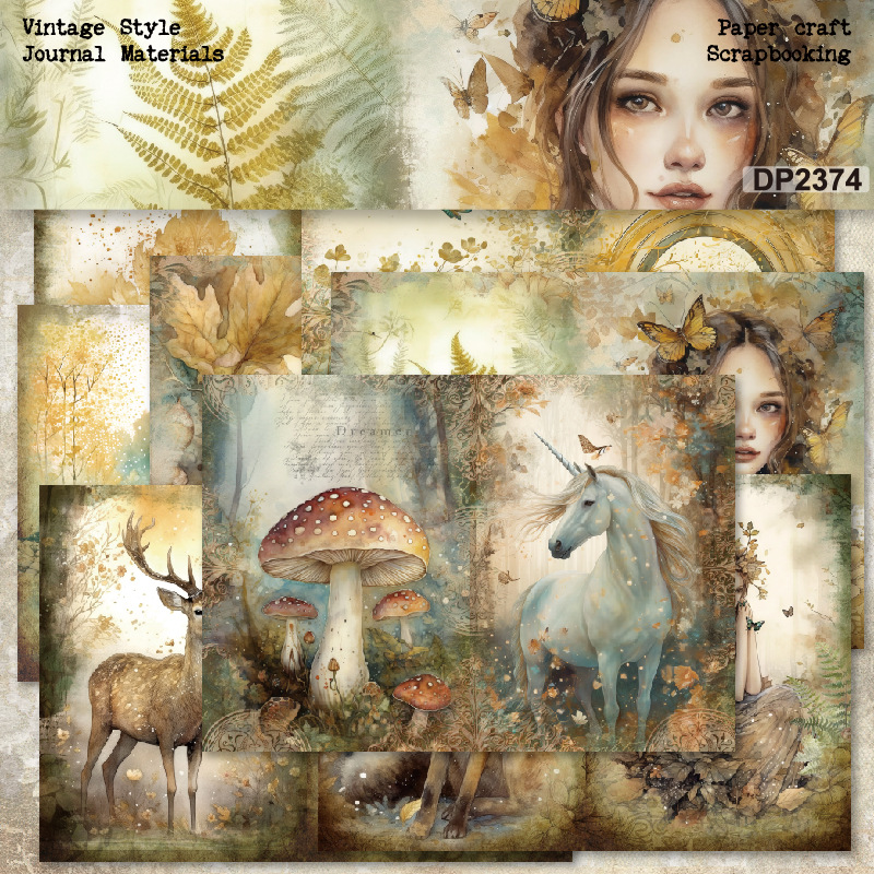 A5 single-sided pattern paper DIY album scrapbook Journal material paper card making background paper DP2374