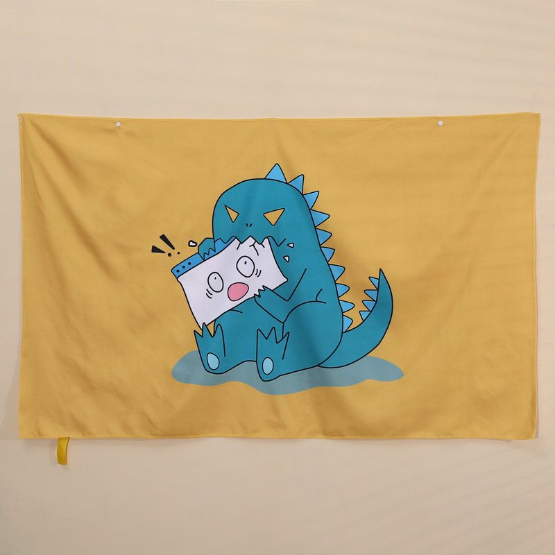 Picture of Children's Bath Towel, Double-Sided Velvet Beach Towel, Water-Absorbent, Quick-Drying, Portable Buckle Cartoon Cute Cloak, Warm, Soft and Comfortable
