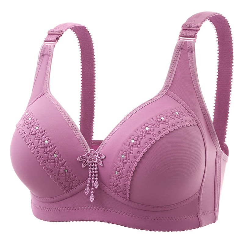 Picture of plus size women's bra gathered up to support sagging underwear middle-aged and elderly mother thin bra wholesale direct supplier