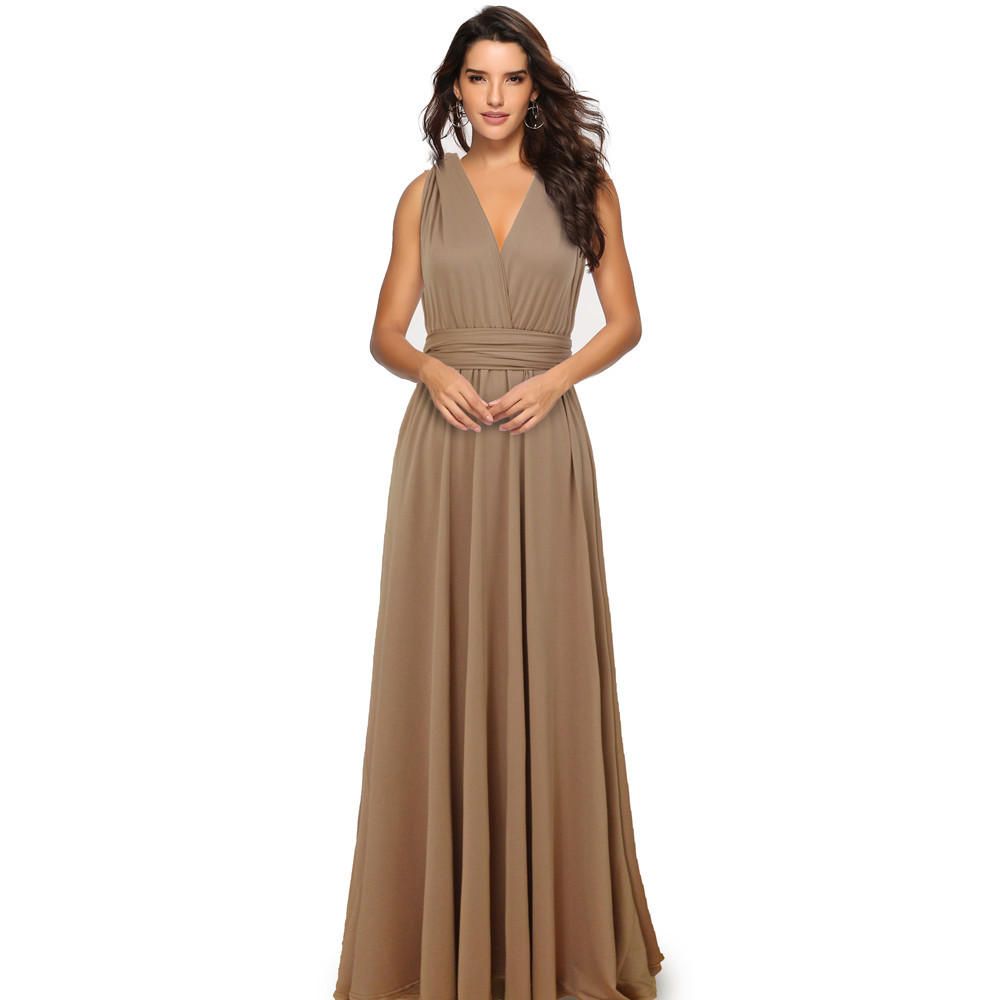 Picture of French Retro High-end Sense Small Multi-wear Strap Large Swing dress Backless Sexy Bridesmaid Dress for Women