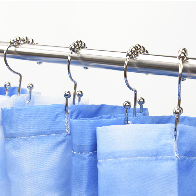 Picture of Cross-border source stainless steel shower curtain double Hook Mountain hook shower curtain hook curtain hook 8 Zhushan double hook