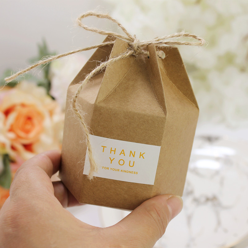 Picture of Exquisite and Creative Wedding Candy Box, Hexagonal Forest Gift Box, Wedding Souvenir, Egg Hexagonal Packaging Box