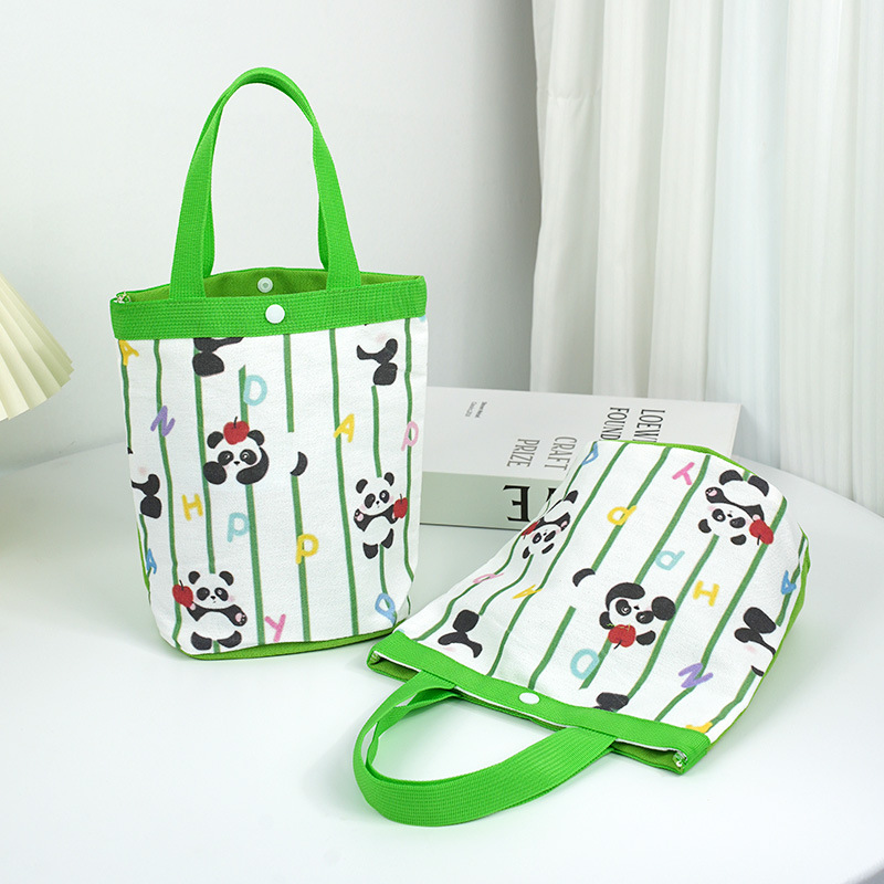 Shopping Bag, High-End Panda Canvas Bag with Customized Logo, Souvenir Bucket Lunch Bag, Environmentally Friendly Satchel