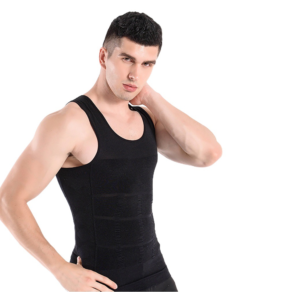 Source Supplies 140D Filament Cross-Border Men's Body Shaping Vest Slim N Lift Tummy Control Bottoming Vest