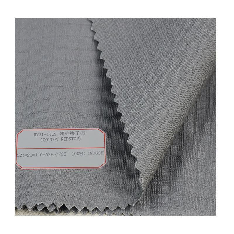 Free Sample of Tear-Resistant Pure Cotton Plaid Fabric 180Gsm, Wear-Resistant and Durable Workwear Uniform Fabric
