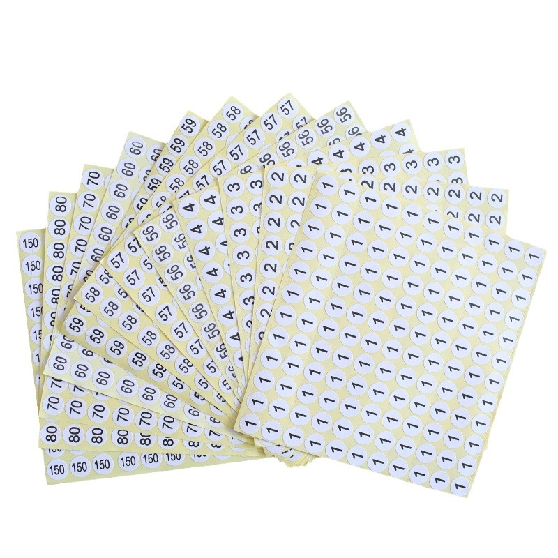 Picture of 0-300 number size sticker clothes shoes number sticker round number sticker 10mm