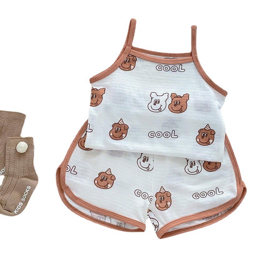 Summer New Children's Pajamas Children's Home Clothes Girls Summer suit Shorts Vest Summer Wear