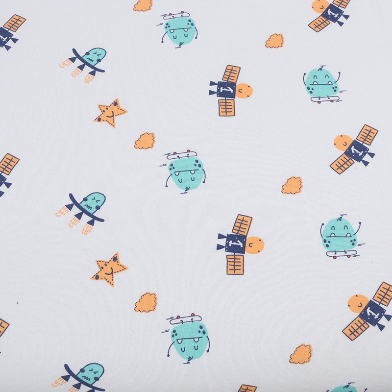 Picture of Baby Fabric 40S Cotton Printed Cotton Wool Knitted Double-sided Fabric Fabric Home Clothes Baby Clothes Fabric
