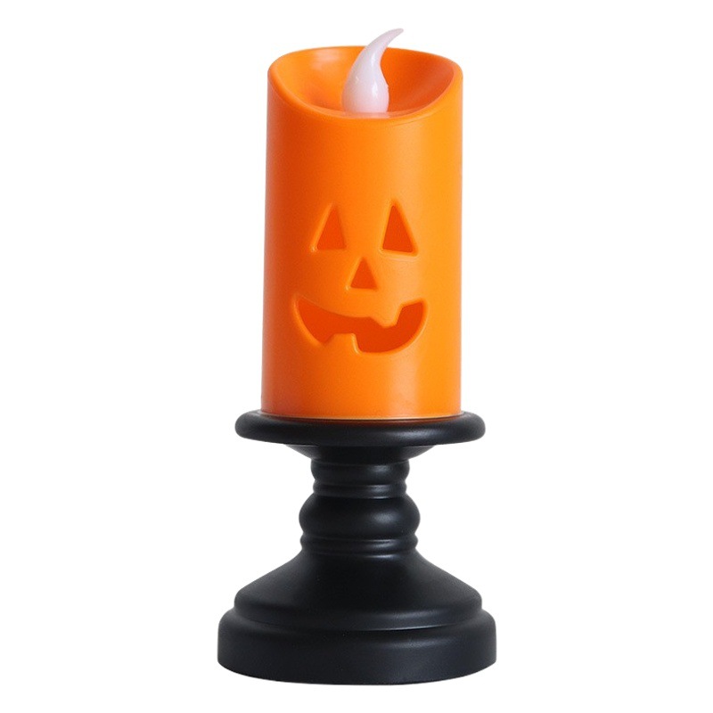 Halloween pumpkin light LED electronic candle light creative Candlestick night light atmosphere decoration props small ornaments
