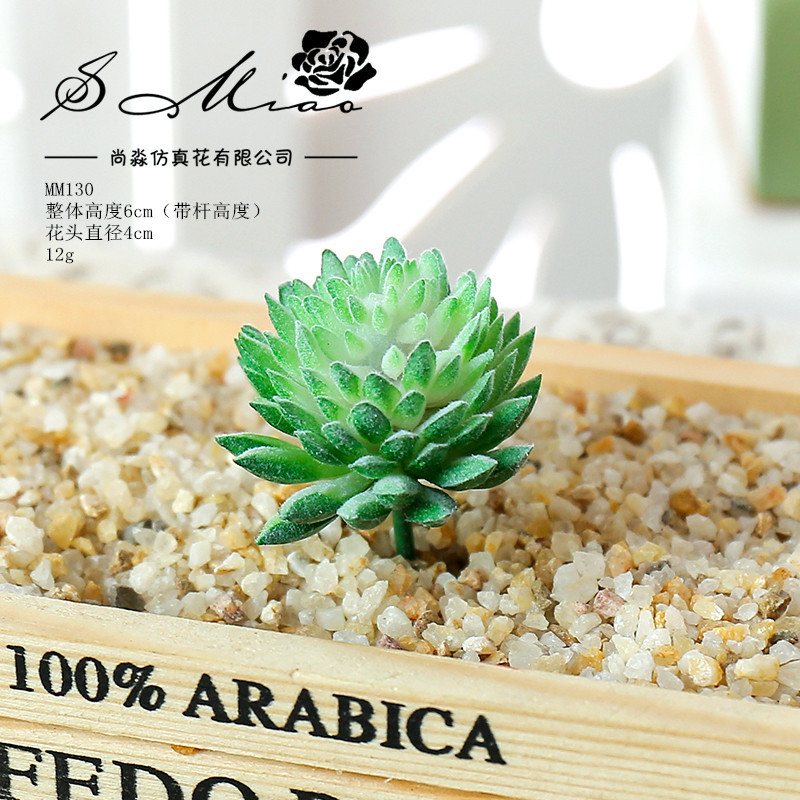 Picture of 003 Flocked Green Succulent Flower Head Creative DIY Supplies Bonsai Accessories Artificial Flower Jinhua Factory Direct Supply