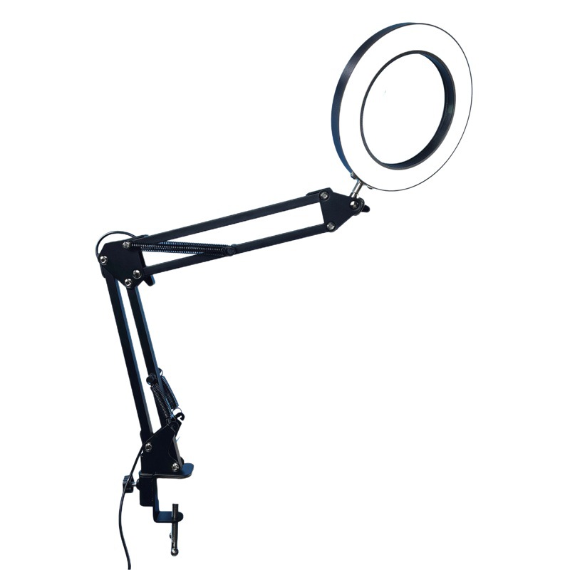 Folding Clip-on Magnifier Light Lashes Nail Art Embroidery Magnifier Light Beauty Lights Clip-on Magnifier with Light