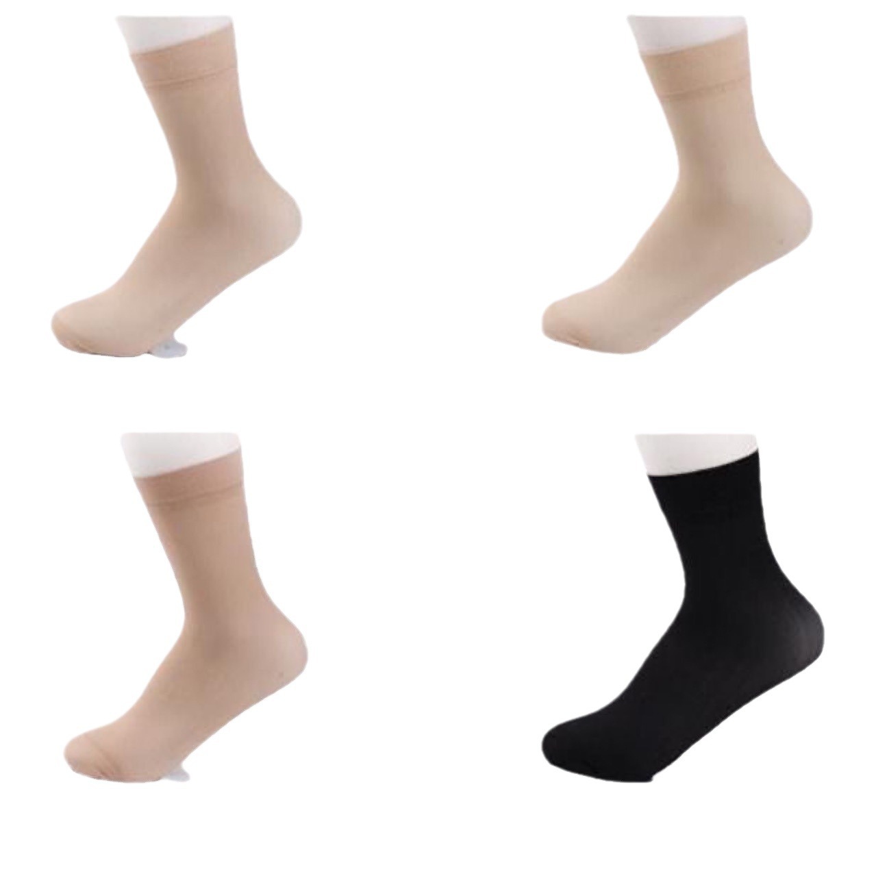 Picture of Summer Thin Breathable Socks for Women, Deodorant and Sweat-Absorbent Socks, Steel Stockings, Anti-Snagging Pure Color Velvet Mid-Length Spring & Fall