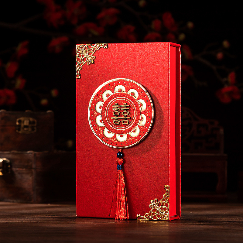 Picture of 2025 New Wedding High-End Red Envelope, Modified Gift, 10,000 Yuan Red Envelope, Wedding Gift, Gold Box, Color Gift Box, Souvenir