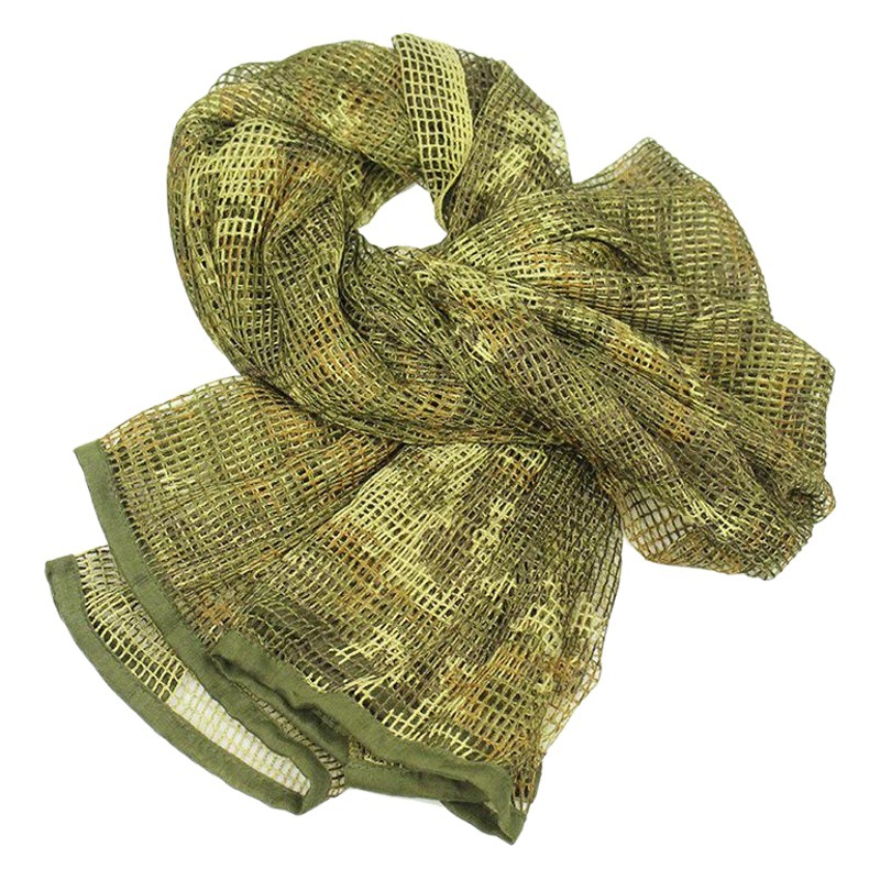 Special Forces CS Tactical Mesh Scarf Outdoor Sports Chicken Camouflage Large Mesh Scarf Field Army Fans Camouflage Mesh Scarf