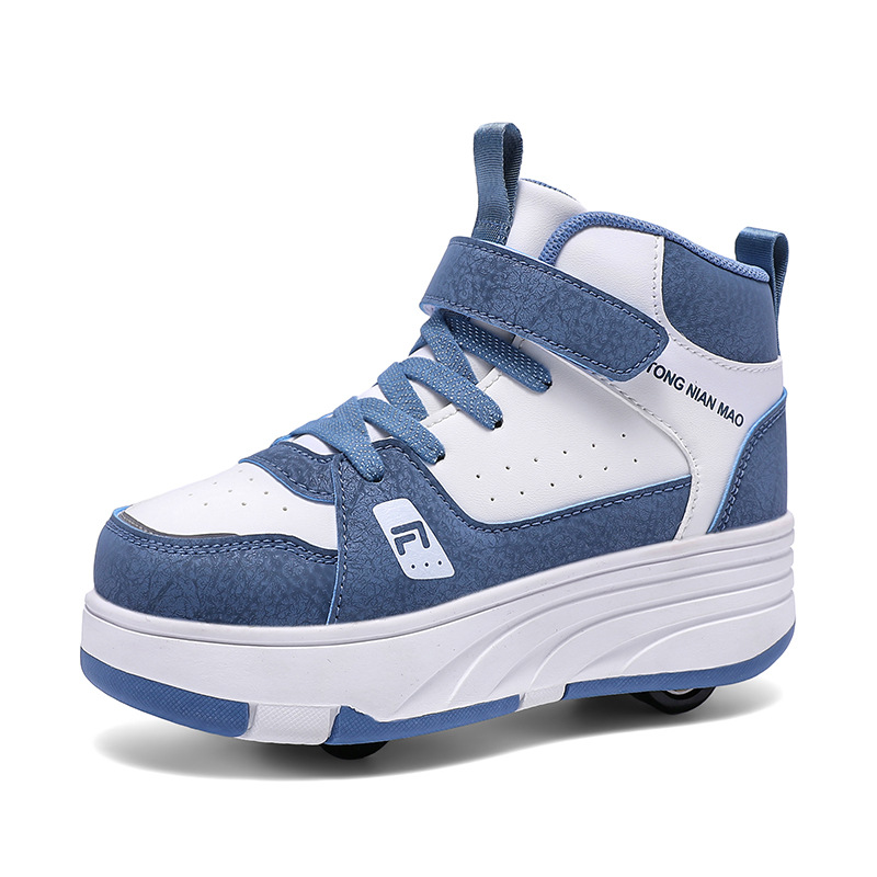 Picture of Children's runaway shoes, girls' roller skating, four-wheeled runaway shoes, student invisible human skates, two-wheeled boys' roller shoes