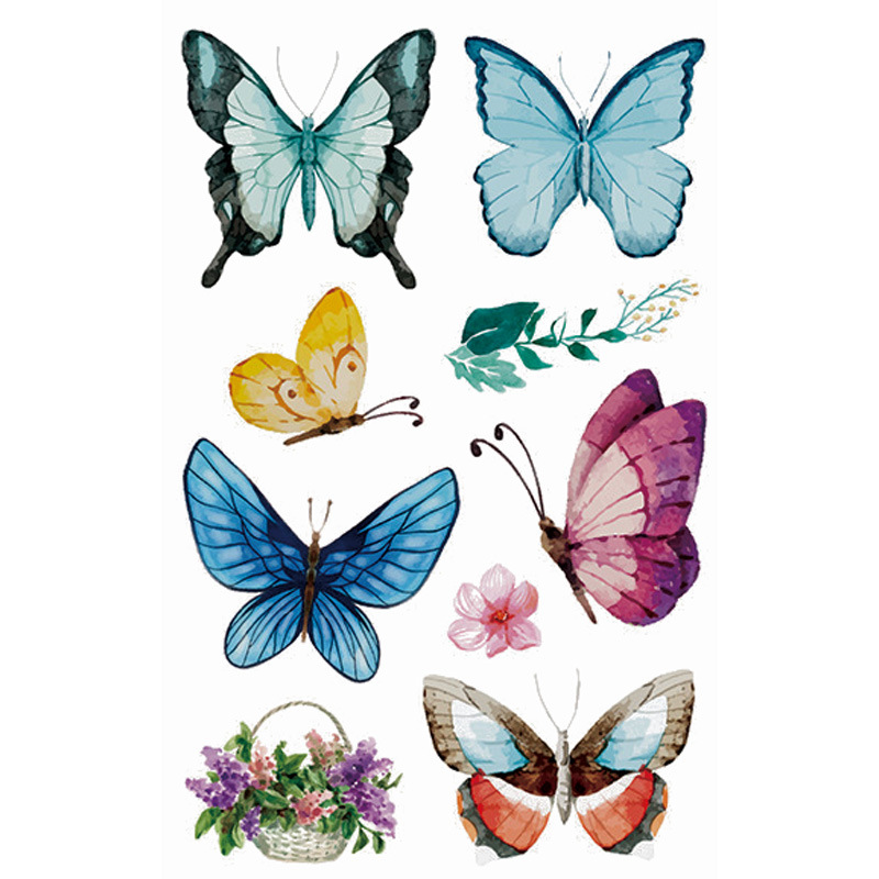 Picture of New Cross-border Cute Color Butterfly Tattoo Sticker Waterproof Small Fresh Children's Children's Six One Princess Face Sticker Color Sticker