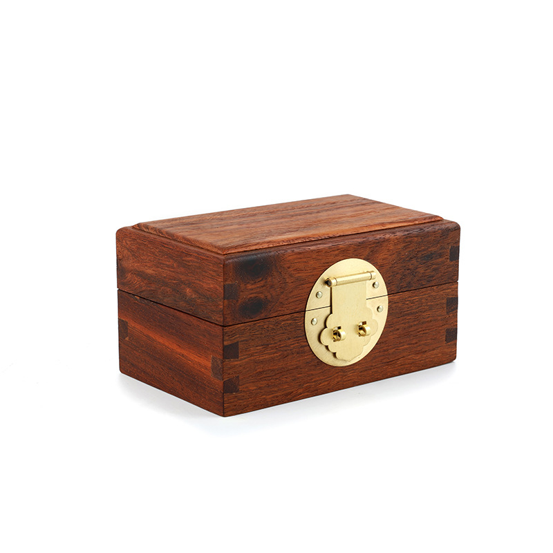 Picture of Big Fruit Red Sandalwood Collection Box Redwood Jewelry Box Wen Play Wooden Box Collection Myanmar Huali Small Wooden Box Classical Jewelry Box