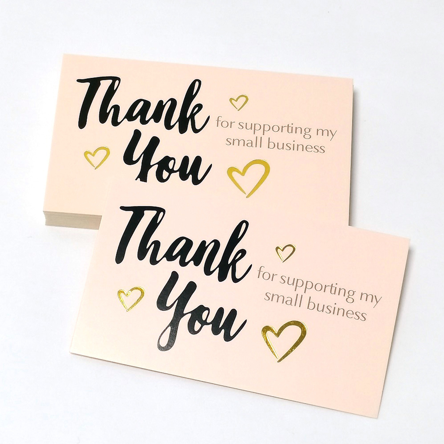 Picture of 30 sheets/Pack simple flower Thank You stamping card business card gift packaging decoration card English mini thank you card