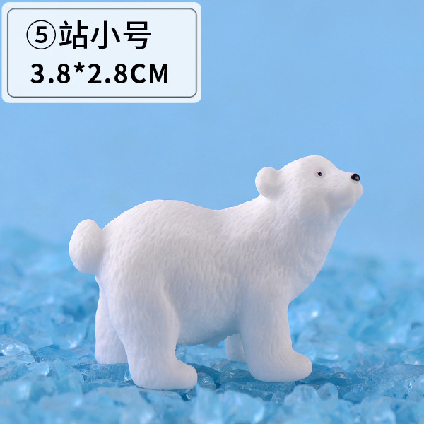 Picture of Micro Landscape Creative Cute Polar Bear DIY Decoration Gift Accessories Ecological Bottle Car Desktop Small Ornaments