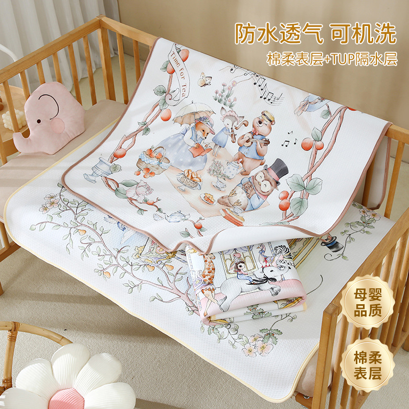 Picture of Diaper Pad Baby Class A Pure Cotton Baby Breathable Waterproof Bed Sheet Washable Menstruation Pad Children's Mattress