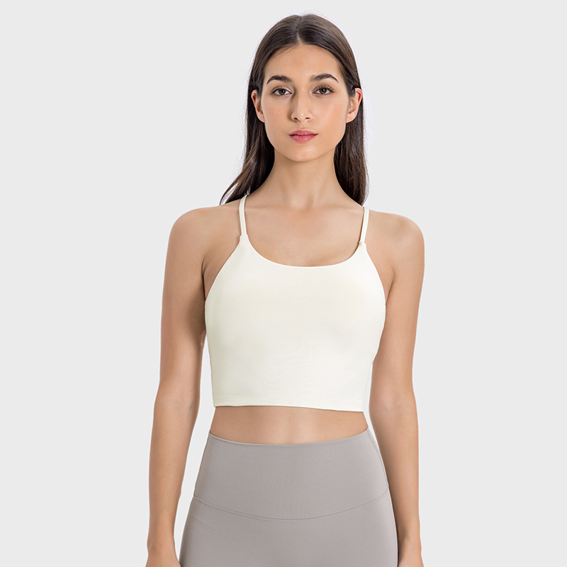 Picture of New Yoga Top Women's Sports Underwear with Chest Pad Thin Belt Beauty Back Fitness Vest Sling Yoga Clothing C5238